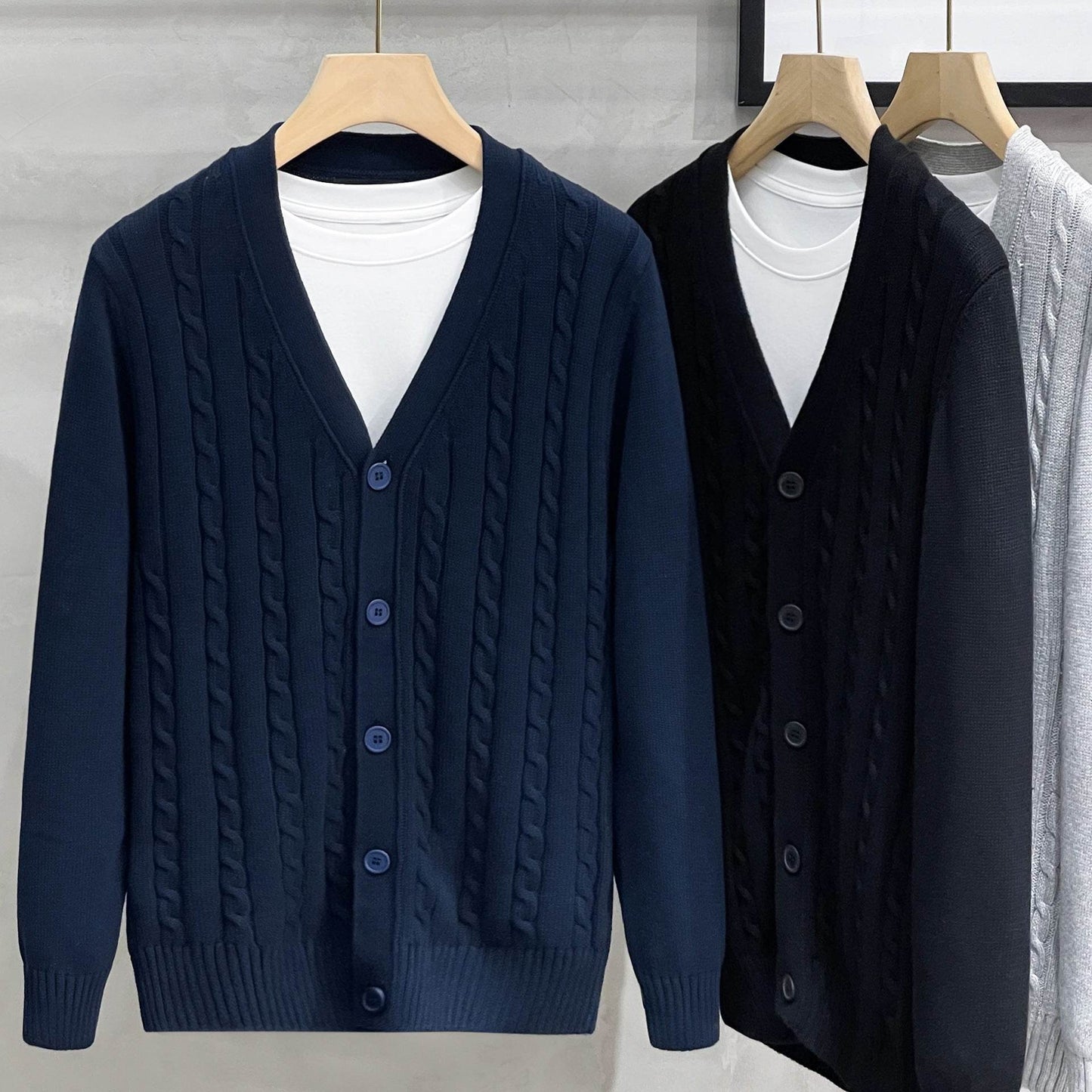 Buycenter Men's Knitted Cardigan - Stylish Autumn & Winter Casual Jacket - Buy Center