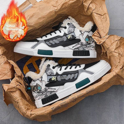 Men's High Top Casual Shoes - Fleece Lined for Warmth & Style - Buy Center