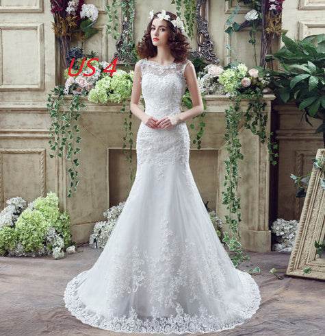 Buycenter Lace Mermaid Wedding Dress - Sexy Trailing Design for Brides - Buy Center
