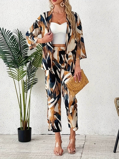 Vintage Paisley Print Two-Piece Set - Casual Loose Fit for Women - Buy Center