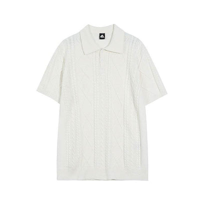 Buycenter Men's Loose Lapels T-shirt Sweater - Summer Short Sleeve Shirt - Buy Center