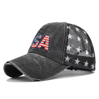 Buycenter American Flag Embroidered Cap - Adjustable Baseball Hat - Buy Center