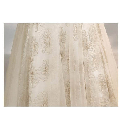 Buycenter A Shoulder Flamboyant Dress - Elegant Evening Wear in Champagne - Buy Center