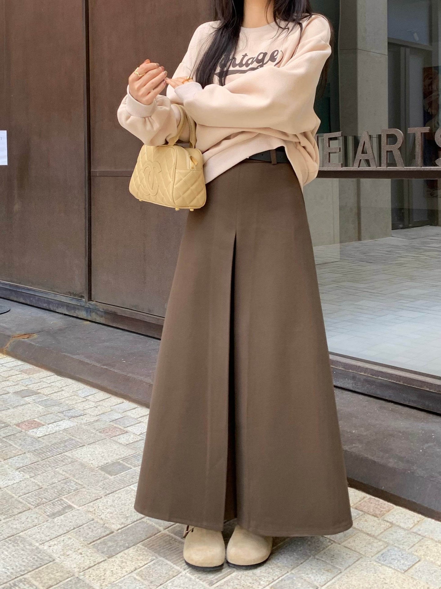 Thickened Chenille A-Line Skirt - Stylish Solid Colors for Fall 2025 - Buy Center