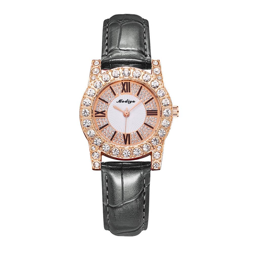 Women's Korean-Style Quartz Watch - Diamond Roman Scale Design 2025 - Buy Center