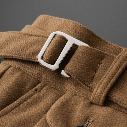 Buycenter Men's High Waist Retro Trousers - Casual Pants in Camel & Black - Buy Center