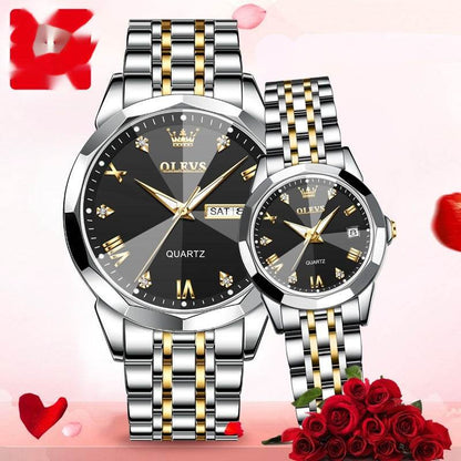 Quartz Couple Watch Set - Stylish Valentine's Gift for Men & Women - Buy Center