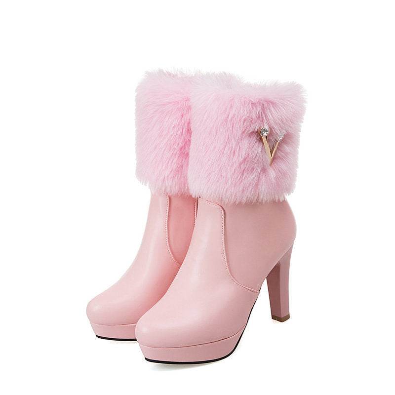 Chunky Heel Short Boots for Women - Stylish Autumn & Winter Booties - Buy Center