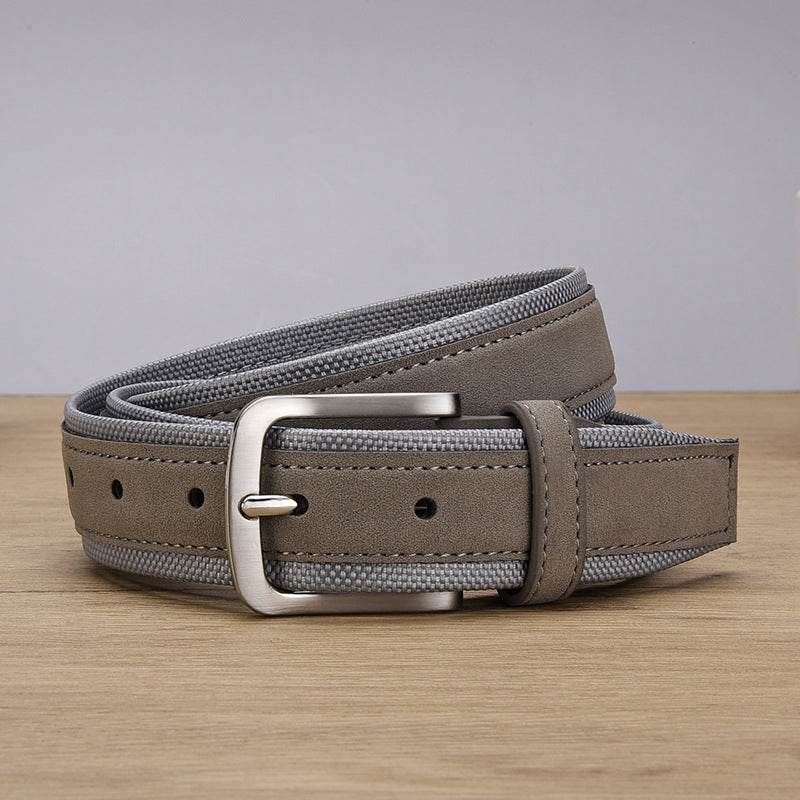 Creative Korean Suede Men's Belt - Genuine Leather & Stylish Alloy Buckle - Buy Center