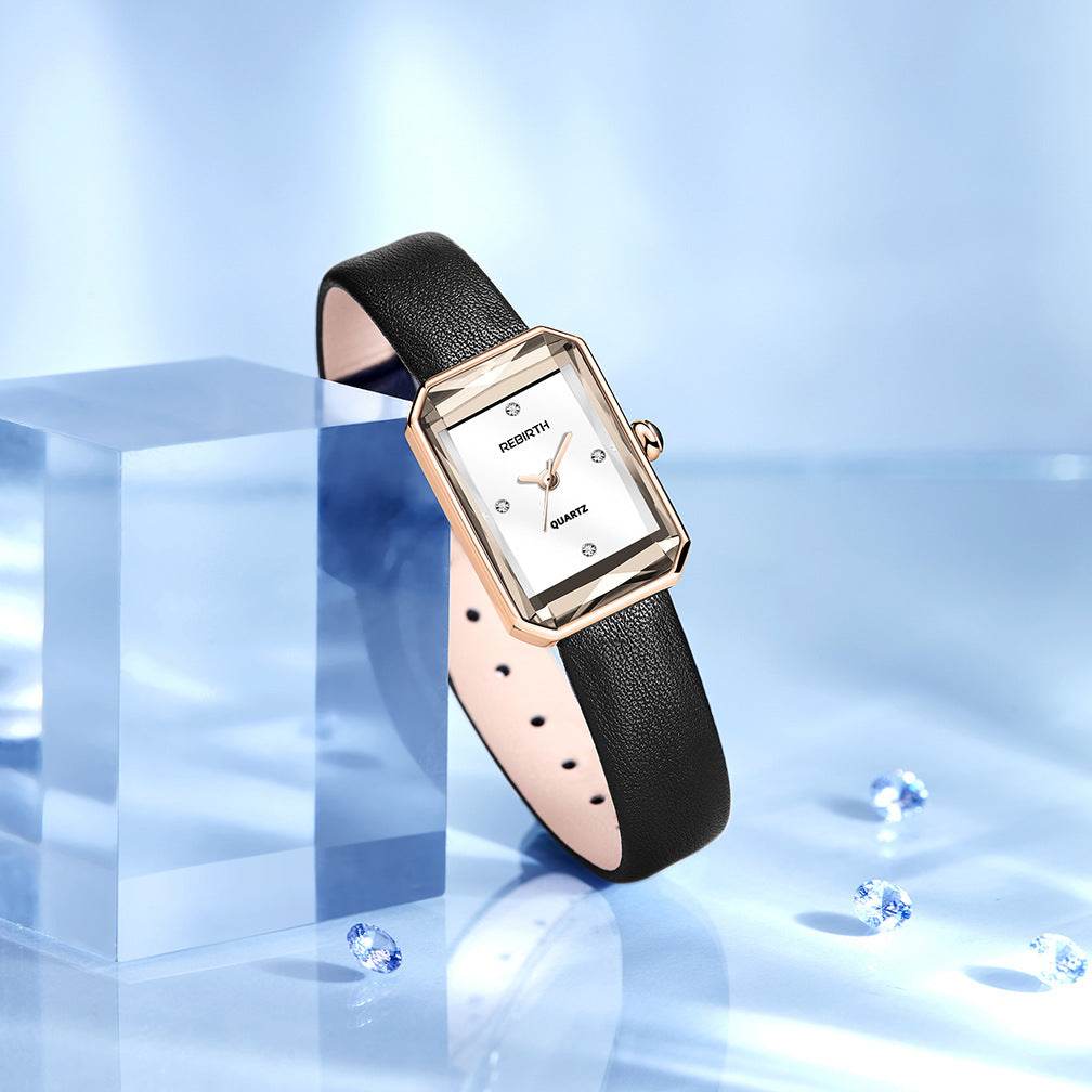 Exquisite Square Diamond Quartz Watch - Stylish & Waterproof for Women - Buy Center