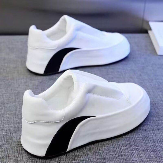 Genuine Leather Slip-On Casual Running Shoes - Breathable & Stylish Comfort - Buy Center