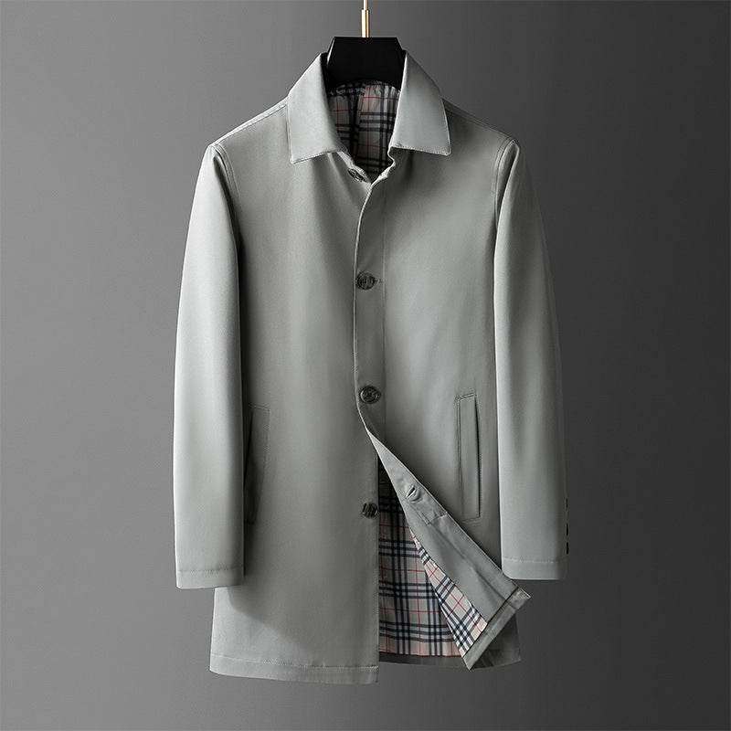 Men's Casual Loose Trench Coat - Trendy Mid-Length for Winter Style - Buy Center