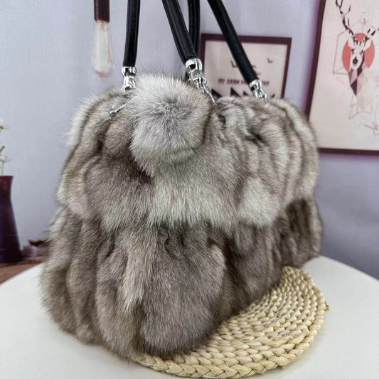Buycenter Fox Fur Tote Bag for Women - Stylish Autumn & Winter Accessory - Buy Center