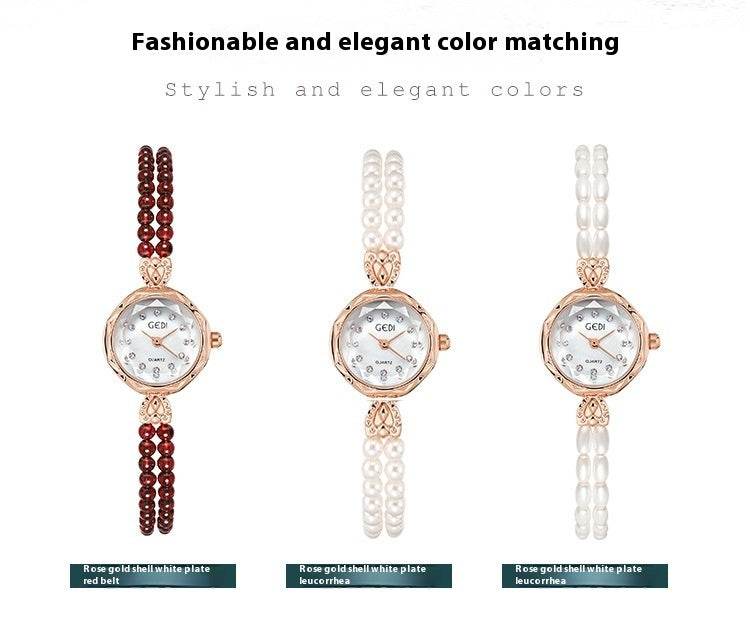 Women's Luxury Pearls Strap Watch - Unique Round Beads, Modern Style - Buy Center