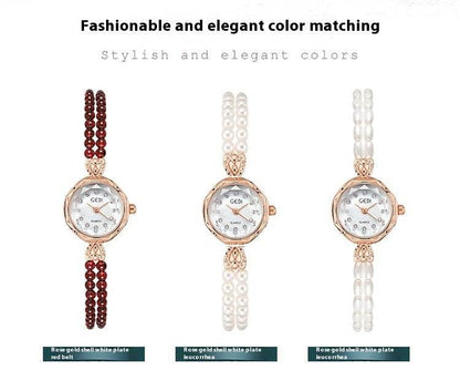 Women's Luxury Pearls Strap Watch - Unique Round Beads, Modern Style - Buy Center