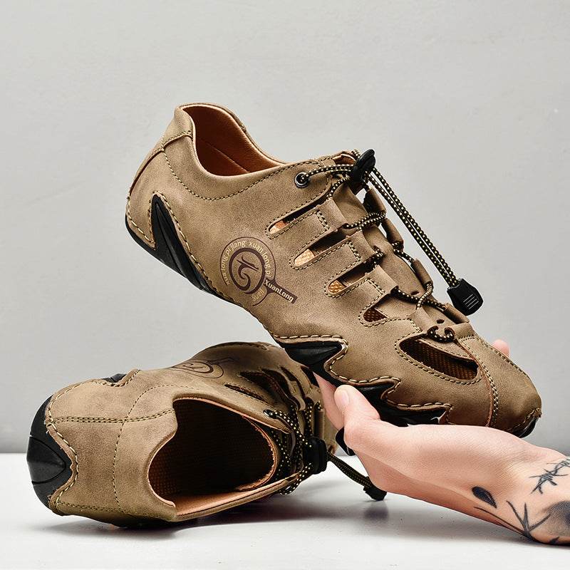 Plus Size Men's Casual Beach Sandals - Comfortable Slip-On & Stylish - Buy Center