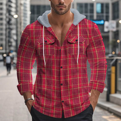 Buycenter Men's Plaid Shirt - Retro Fashion for Autumn & Winter 2025 - Buy Center