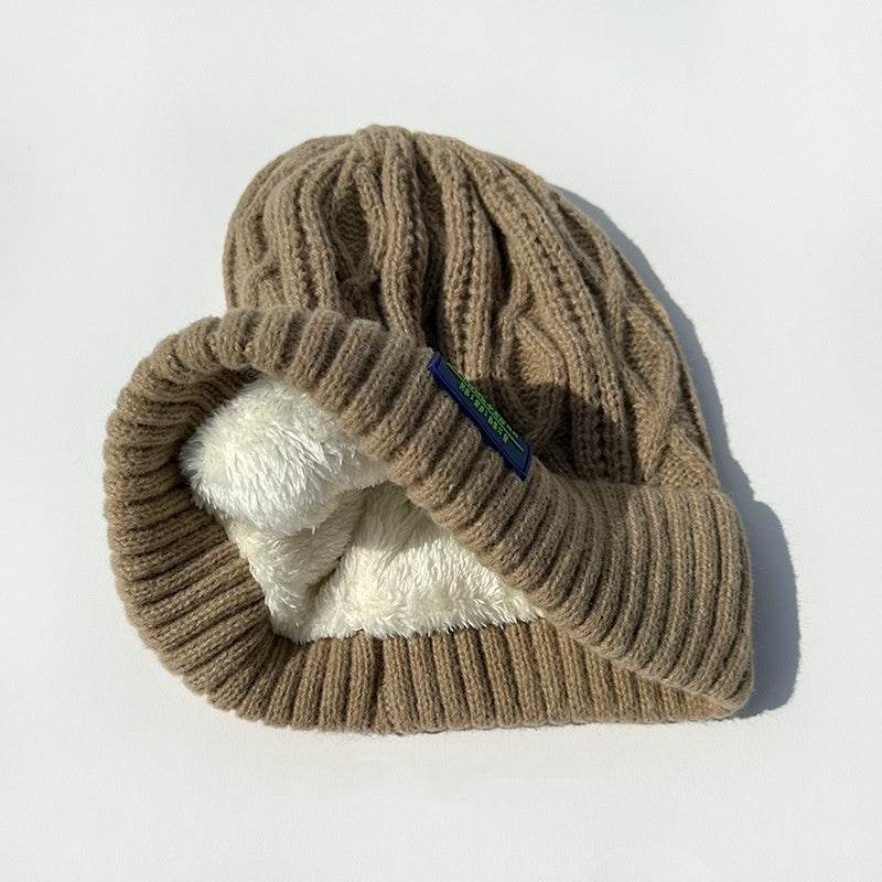 Women's Fleece Lined Woolen Cap - Trendy Knitted Winter Hat 2025 - Buy Center