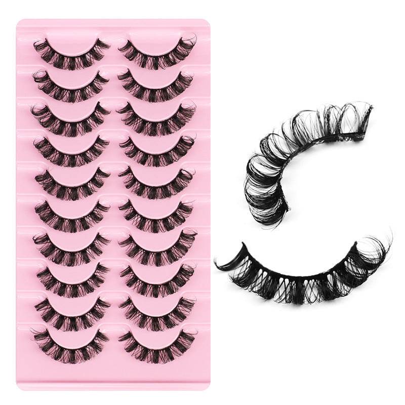 DD Curve False Eyelashes - Thick Handmade Volume, 10 Pairs Set - Buy Center