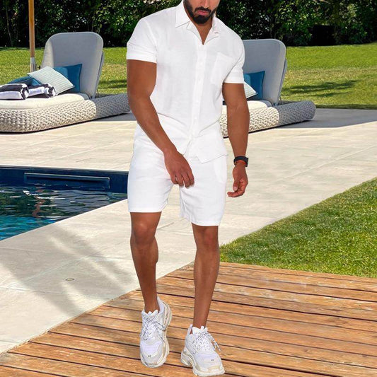 Buycenter Men's Summer Polo Shirt & Shorts Set - Stylish & Breathable - Buy Center