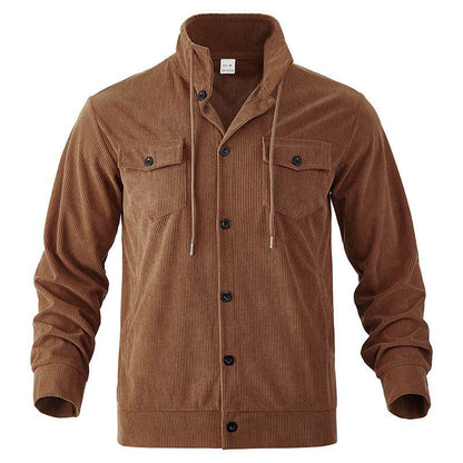 Buycenter Men's Corduroy Jacket - Trendy Turn-down Collar for Any Season - Buy Center