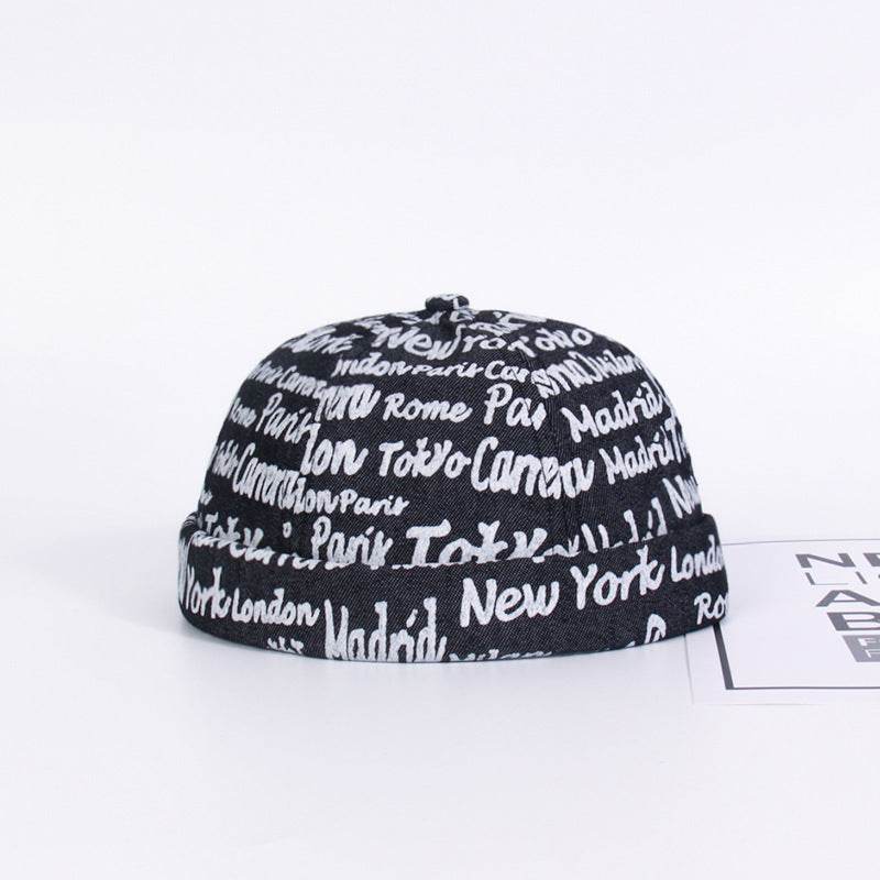 English Graffiti Landlord Hat - Stylish Cotton Beret in 3 Colors - Buy Center