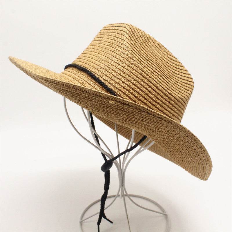 Buycenter Big Brim Cowboy Straw Hat - Stylish Outdoor Beach Accessory - Buy Center