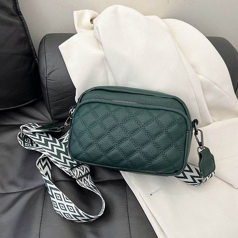 Buycenter Soft Leather Shoulder Messenger Bag - All-Match Diamond Pattern - Buy Center