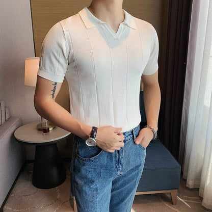 Ice Silk Short Sleeve T-shirt for Men - Loose Fit, Soft Polyester Style - Buy Center