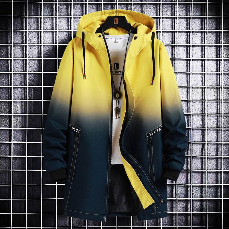 Trendy Men's Hooded Trench Coat - Stylish Spring Autumn Parka 10XL Size - Buy Center