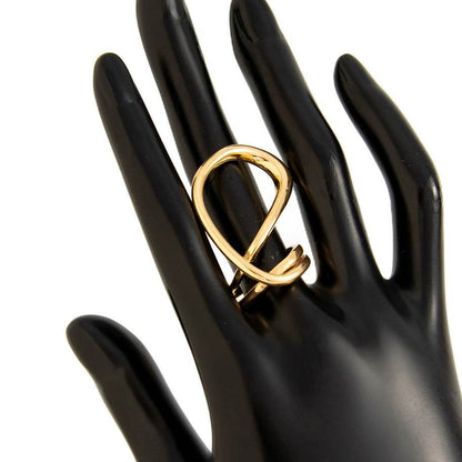 Elegant Metal Irregular Glossy Spring Bracelet & Ring Jewelry Set - Buy Center