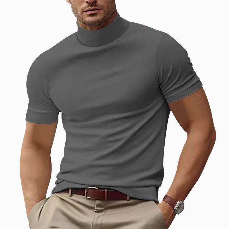 Men's Casual T-Shirt - Slim Fit Solid Color for Spring and Summer - Buy Center