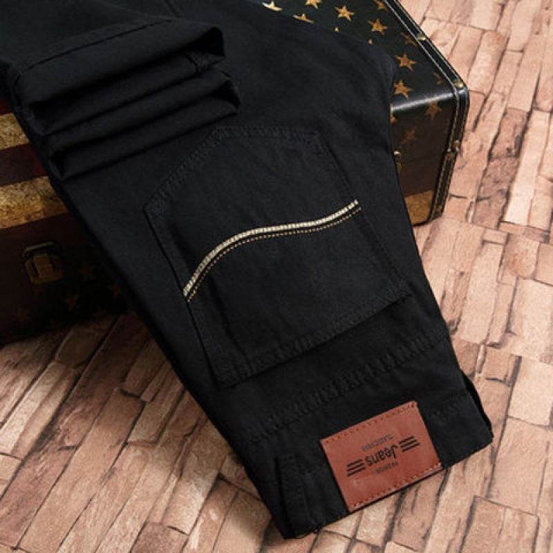 Men's Loose Straight Casual Work Stretch Jeans - Versatile and Comfortable - Buy Center