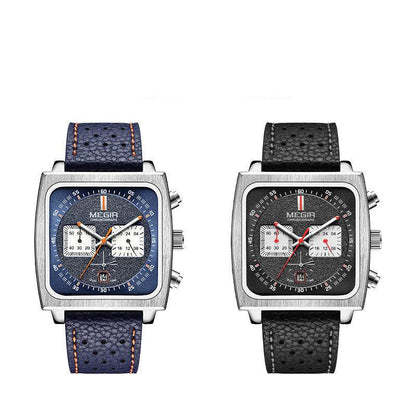 Buycenter Men's Waterproof Luminous Calendar Square Watch - Stylish & Functional - Buy Center