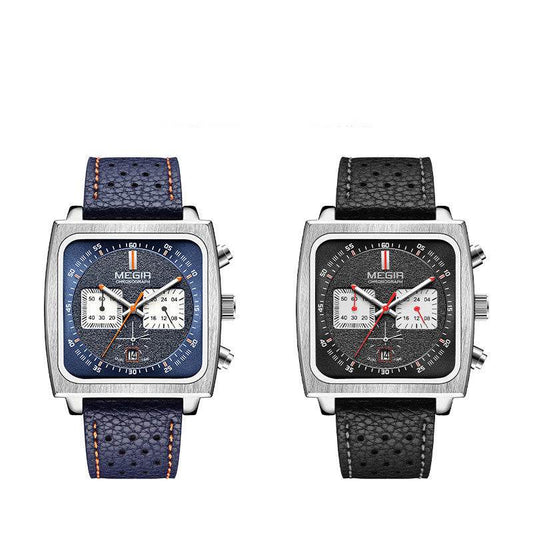 Buycenter Men's Waterproof Luminous Calendar Square Watch - Stylish & Functional - Buy Center