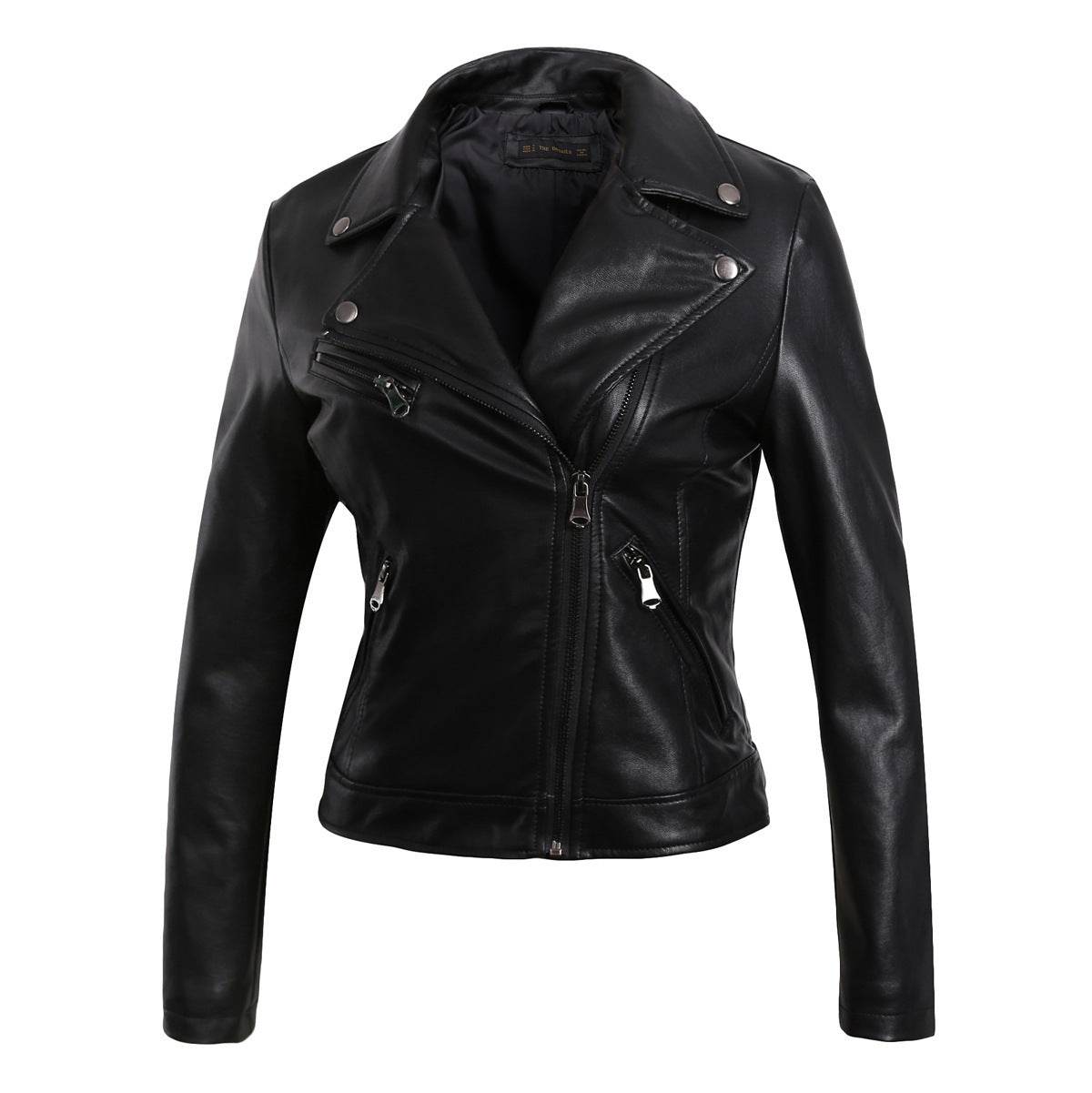 European American Leather Slim Coat - Trendy Tassel Detail & Oblique Zip - Buy Center