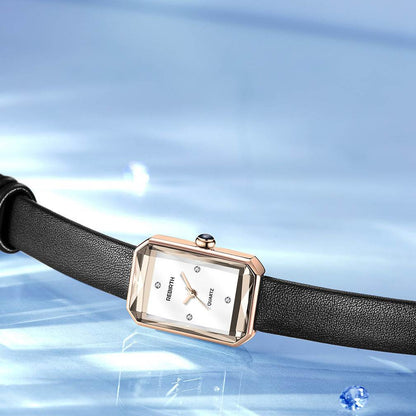 Exquisite Square Diamond Quartz Watch - Stylish & Waterproof for Women - Buy Center