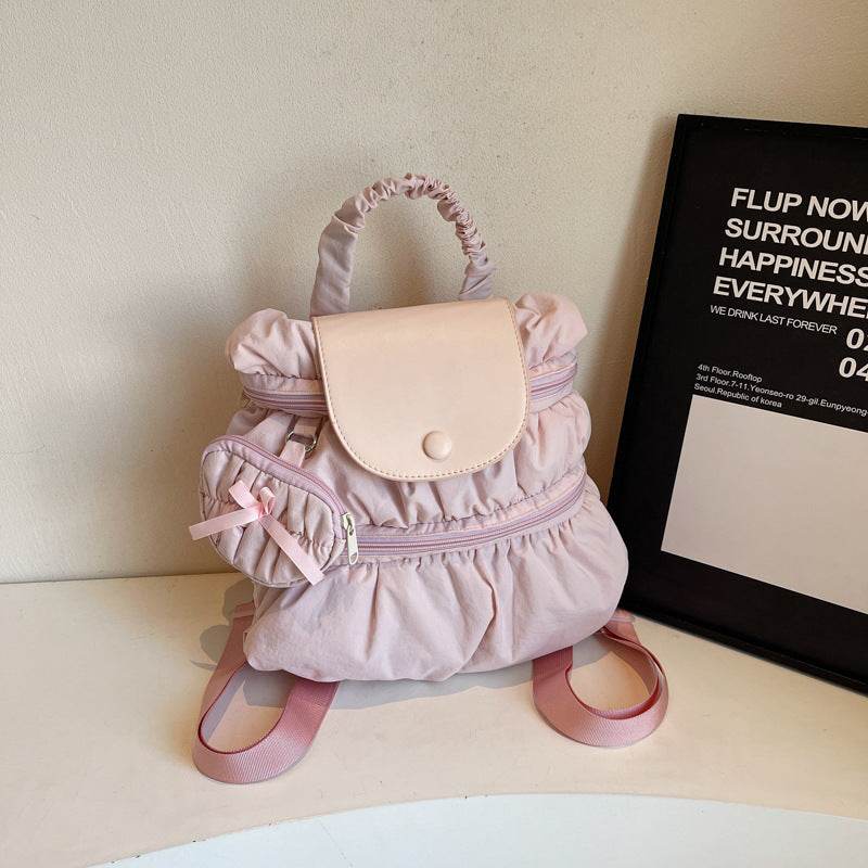 Women's Fashionable Pleated Backpack - Stylish, Wear-Resistant & Trendy - Buy Center