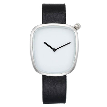 Minimalist Square Quartz Watch for Women - Stylish Faux Leather Strap - Buy Center