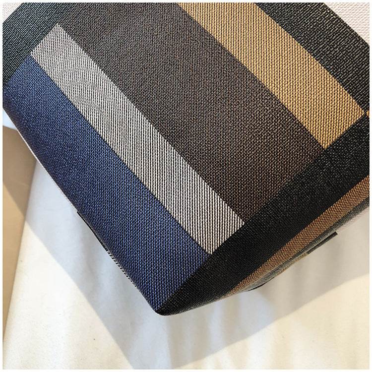 Buycenter Large Capacity Plaid Shopping Bag - Soft PU Evening Bag - Buy Center