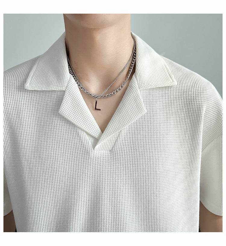 Buycenter Plain Short Sleeve Polo - Loose Fit for Teenagers - Summer Style - Buy Center