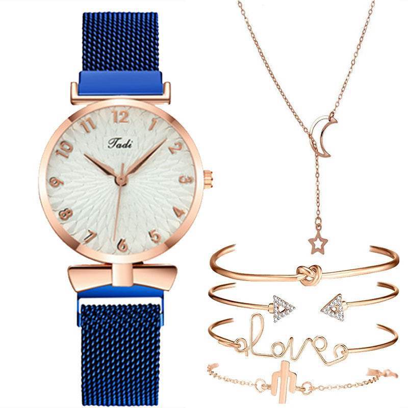 Buy Center Women’s Casual Gift Set - Stylish Quartz Watch & Bracelet - Buy Center