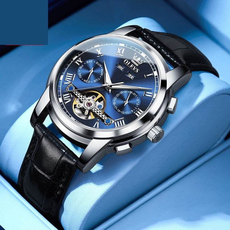 Buycenter Waterproof Multifunctional Mechanical Watch - Luminous Design for Men - Buy Center