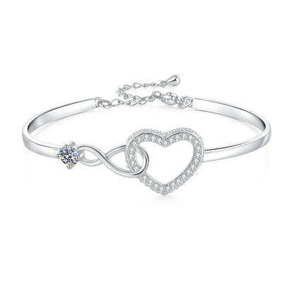 Buycenter Infinite Symbol Hollow Love Bracelet - Elegant Heart Design - Buy Center