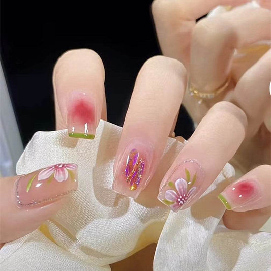 Camellia Smudge Nail Patch - Effortless Nail Art with Glue & Jelly Glue - Buy Center