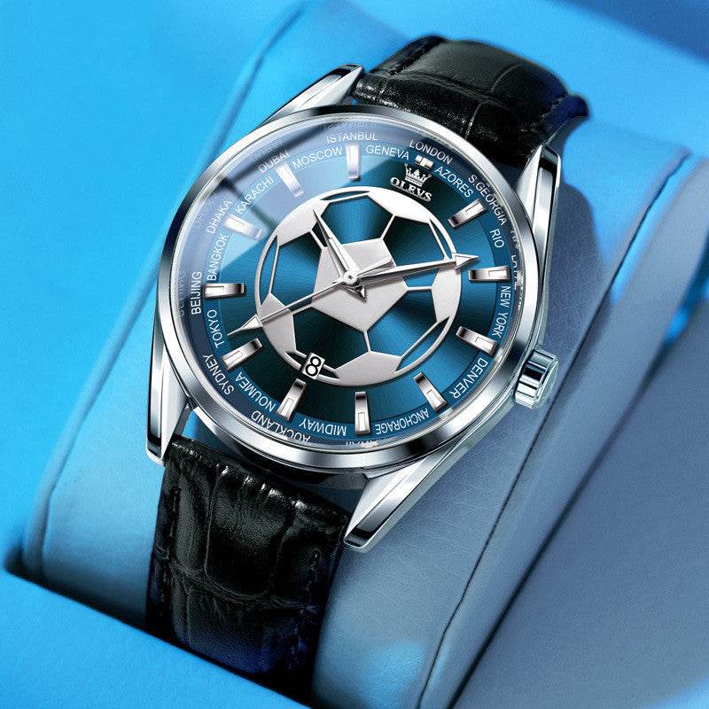 Buycenter Quartz Men's Watch - Casual Style with Gold & Blue Face - Buy Center