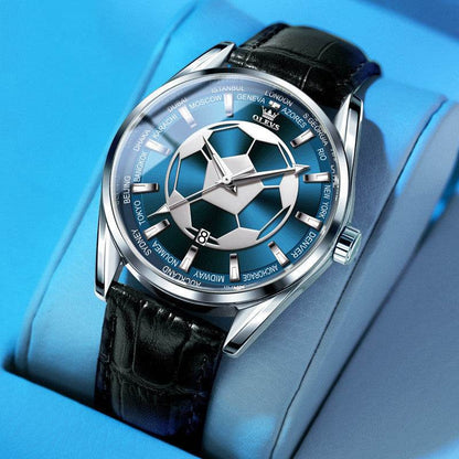 Buycenter Quartz Men's Watch - Casual Style with Gold & Blue Face - Buy Center