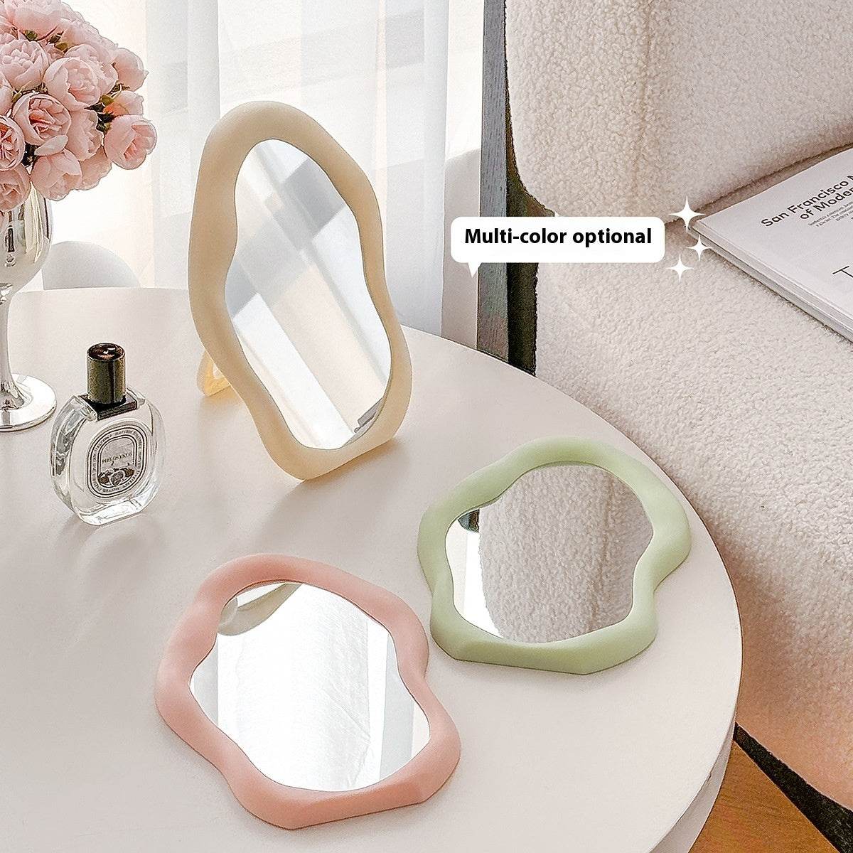 Cute Cloud Makeup Mirror - Irregular Design for Stylish Dorm Use - Buy Center