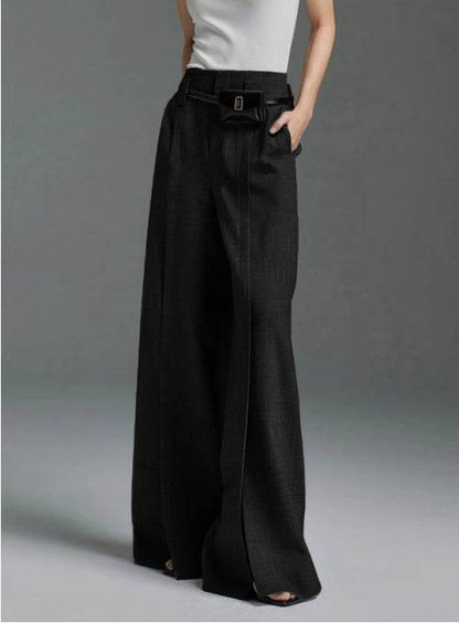 Buycenter Casual Wide Leg Trousers - Flared Pants in Khaki, Gray, Black - Buy Center
