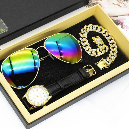 Women's High Sense Bracelet Watch Suit - Stylish Sunglasses & Gift Box - Buy Center